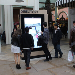 young adults using LCD display for wayfinding